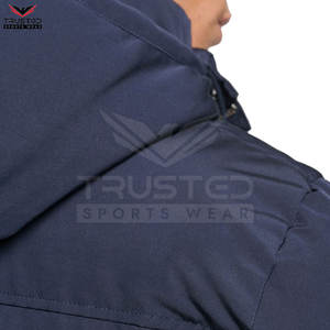 Veste d'hiver pour homme sur mesure à capuche, col rond, imperméable, séchage rapide, respirante, décontractée, en toile, camouflage à bulles, logo affiché - Product Image 5