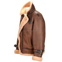 Vestes en peau de mouton de qualité supérieure pour hommes 2026, couleur marron chaud, avec fourrure de mouton à l'intérieur, design personnalisé, vestes chauffantes tendance pour l'hiver