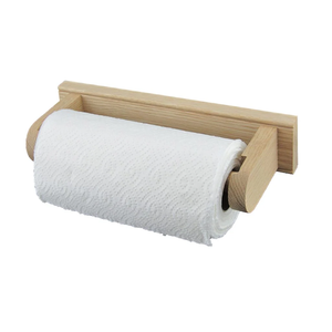 Porte-serviettes écologique Support pour rouleau de tissu en bois Usine directe Vente en gros Maison Cuisine Salle de bain Nouveau design 2025 Artisanat - Product Image 2