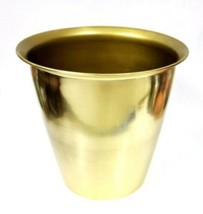 AK Brass Round Metal Waste Basket in Brass Finished Customized Waste <b>Bin</b> For Home Decor / <b>Office</b> Decor - Product Image 1
