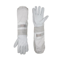 Hochwertige Wildleder-Imkerhandschuhe Stichresistente Schutzhandschuhe mit Langer Manschette Sicherheits-Arbeitshandschuhe für Imkerei und Garten Unisex