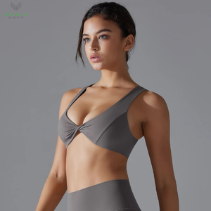 Soutien-gorge de yoga de sport respirant et sexy Séchage rapide Vêtements de sport de fitness sans manches Sous-vêtements d'entraînement avec dos évidé - Product Image 1