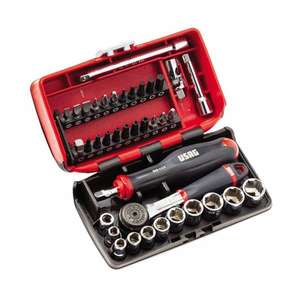 Estuche Bimaterial USAG de 38 Piezas con Vasos Hexagonales de 1/4'' X-Grip y Puntas - Product Image 1