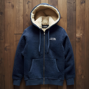 Sudadera con Capucha forrada Sherpa personalizada, sudadera cálida de lana con forro interior suave para el invierno, servicios de etiqueta privada OEM/ODM disponibles - Product Image 5