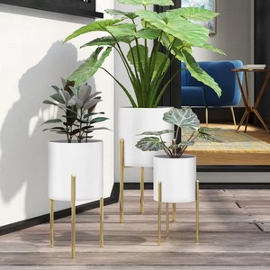 Maceta de metal vintage única con diseño rústico Premium que agrega un encanto elegante a cualquier espacio interior y exterior - Product Image 4