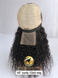 Peluca Frontal 13x4 rizada Natural de 16 'de calidad superior cruda templo indio virgen densidad completa transparente exportación indio 1 pieza - Product Image 6