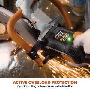Sierra Eléctrica de Diamante de 14 Pulgadas con Motor de Alto Torque, Profundidad de Corte de 5-1/8 Pulgadas, Encendido/Apagado Automático, Supresión de Polvo, Sin Gasolina, Bajo Mantenimiento - Product Image 3
