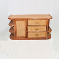 Commode TV moderne en rotin pour salon et chambre à coucher