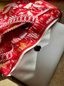 Indian Handmade Modern Durable Lightweight <b>Laptop</b> Bag Quilted Soft Cotton Fabric Business Sling Carry Zip Closure Travel - Product Image 3