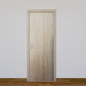 Porte extérieure en MDF de haute qualité de style coulissant moderne Modèle 3D de conception Surface finie pour appartement de nombreuses tailles OEM/ODM du Vietnam - Product Image 3