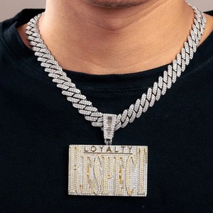 IGI Certificado de lujo estilo Hip Hop colgante de hombre Iced out VVS Moissanite diamante chapado en oro joyería elegante para hombres y mujeres - Product Image 1