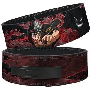 Custom Buckle Weightlifting Belt for Gym Fitness 10 mm/13mm Powerlifting Anime Lever Belt Genuine Leather Belts From Pakistan