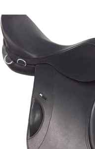 Selle de saut tout usage en cuir noir de qualité supérieure, jodhpur et culotte, équitation de luxe confortable pour le sport équestre en plein air - Product Image 3