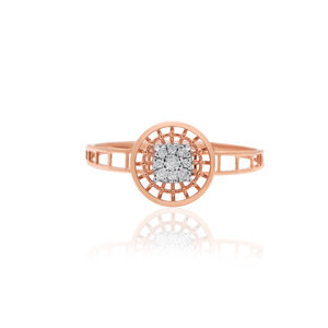 Impresionante Anillo de Oro Rosa con Diamante Natural de 0.08 Quilates, Corte Brillante Redondo, Claridad VS SI, Certificado IGI, para la Elegancia Diaria - Product Image 2