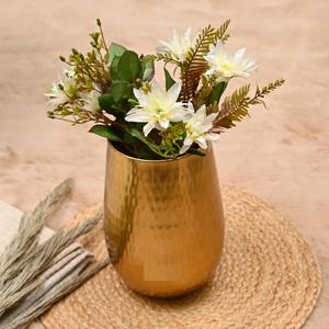 Florero de hierro de estilo Vintage de lujo, diseño martillado oscuro, maceta decorativa de mesa de oficina Para Boda y decoración del hogar - Product Image 3