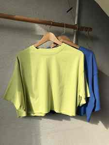 เสื้อครอปท็อปผู้หญิงผ้าฝ้าย 100% พิมพ์โลโก้เองได้ ทรงหลวม ระบายอากาศดี คอกลม เหมาะสำหรับออกกำลังกาย - Product Image 5