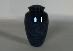 Blue Texture Sticker Aluminium Adult Cremation urns for human ashes with free <b>velvet</b> <b>bag</b> - Product Image 6