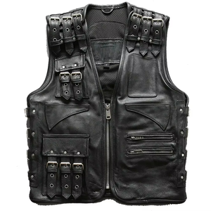 Gilet en cuir pour hommes et vêtements d'hiver en cuir imperméable pour l'extérieur, style personnalisé, gilet en cuir de bonne qualité, vente en ligne - Product Image 1
