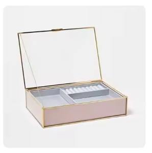 Caja de Exhibición con Marco de Metal Dorado Antiguo, Caja de Almacenamiento de Joyas para Anillos, Aretes y Collares, las Mejores Cajas para Joyas - Product Image 6