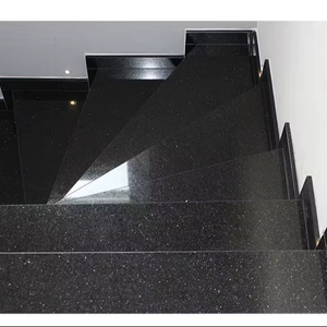 Escalones y Alzadas de Granito Negro Galaxy, Estilo Moderno y Antiguo, para Uso en Villas y Hospitales, Corte de Precisión - Product Image 1