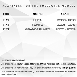 Juego de manijas de apertura interior derecha-izquierda para manijas de puertas y ventanas Fiat Linea Punto Grande Punto - Product Image 2