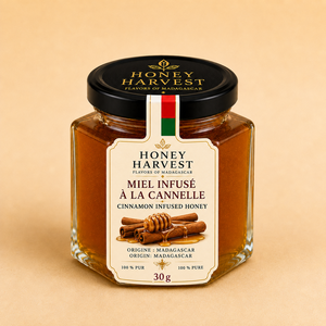 <b>Honey</b> Harvest Vanilla & Ginger Infused <b>Honey</b> Spices 30g Premium Grade Golden Madagascar Origin Mason Jar No Additives 80% Brix - Product Image 4