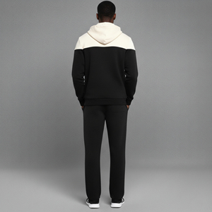 OEM/ODM Survêtement Homme 100% Coton Molleton Imprimé Uni Bicolore Streetwear Pull Confortable Hip Hop avec Cordon de Serrage - Product Image 5