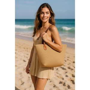 กระเป๋าผ้าทอสีน้ำตาล Cnt2005 28x39 - 1010-camel - Product Image 3