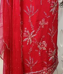 Designer moderne non cousu brodé à la main femmes belle fête porter des costumes indien mode avant style traditionnel soleil - Product Image 4