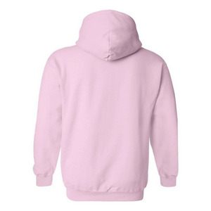 Sweat à capuche classique pour homme en rose clair, respirant, en molleton de coton mélangé épais avec cordon de serrage, broderie 3D, différentes tailles - Product Image 2