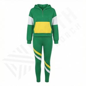 Conjunto Deportivo de Dos Piezas para Mujer, Chaqueta y Pantalones, Diseño Personalizado, Ropa Deportiva Informal al por Mayor, Ropa Deportiva para Gimnasio, Color Personalizado - Product Image 1