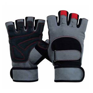 Mejor diseño de cuero transpirable medio dedo gimnasio Fitness guantes para hombres mujeres logotipo personalizado impresión protección UV 8oz al aire libre - Product Image 1