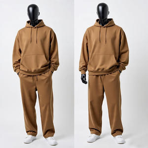 Conjunto de Sudadera con Capucha Gruesa de Algodón Pesado para Hombre, Otoño Invierno, Ropa Deportiva Unisex, Chándal Informal, Atuendo Esencial Cómodo - Product Image 2