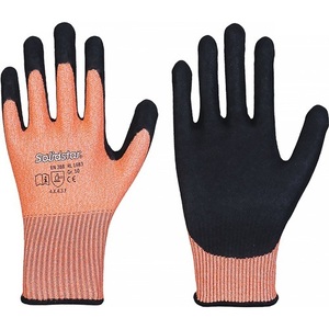 Gants anti-coupure Solidstar Taille 10 Orange/Noir EN 388 PPE Catégorie II Lot de 12 paires Taille 12 - Gants de jardin Équipement de protection - Product Image 1