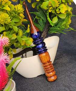 Ganchos de ganchillo de resina epoxi hechos a mano Mezcla de madera Aguja de ganchillo ergonómica 3mm a 12mm Diferentes tamaños Aguja de tejer con mango suave - Product Image 2