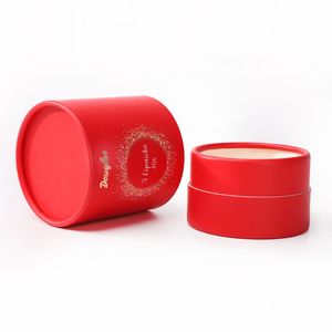 Boîte cylindrique en carton de qualité alimentaire personnalisée en gros avec couvercle grand ensemble de tubes en papier d'emballage cadeau de fleurs portables - Product Image 5