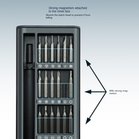 Kit d'outils 24 en 1 pour téléphone portable Herramienta De Reparacion De Telefonos ensemble d'outils pour ordinateur portable Kit de tournevis magnétique pour téléphone