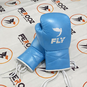 Nouveau design professionnel, dernières nouveautés, gants de boxe en cuir véritable respirant antidérapant bleu ciel personnalisés avec fermeture auto-agrippante - Product Image 1