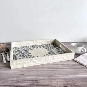 Plateau de service décoratif pour mariages et fêtes Plateaux de service en nacre de qualité exclusive au meilleur prix - Product Image 4