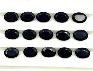 Piedra Preciosa de Ónice Negro Natural, Corte Ovalado Facetado, Pulido, Calidad AAA, de 3x5mm a 10x14mm, Suelta - Product Image 1
