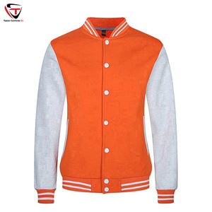 Chaquetas Varsity de Lana con Letras Universitarias Deportivas Personalizadas de Alta Calidad y Última Moda, Chaquetas de Béisbol Blancas para Hombre al por Mayor - Product Image 3