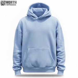 เสื้อฮู้ดโอเวอร์ไซส์ผ้าฝ้ายทรงหลวมพิมพ์ลายน้ำหนัก100% โลโก้แบบสวมหัว - Product Image 4