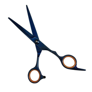 Ciseaux de coiffeur avec logo personnalisé et lames tranchantes en acier japonais de 6.0 pouces, manche décalé, matériau en acier inoxydable - Product Image 2