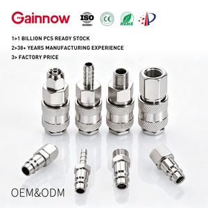 Conector Neumático de Acero Inoxidable Personalizado, Tipo Euro, Acoplamiento Rápido para Línea de Aire, Adaptador con Conexión de Manguera de 6/8 mm para Compresor de Aire - Product Image 1