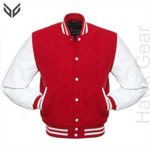 Logo personnalisé Qualité supérieure Veste de mode d'hiver à manches longues Toile Style de rue Manteau Letterman - Product Image 1