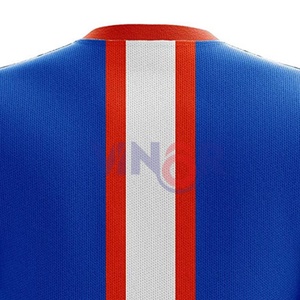 Maillots de football unisexes fabriqués en usine, chemises à manches courtes et col rond personnalisées, maillots de football en gros avec nom imprimé - Product Image 4