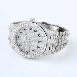 Esfera analógica árabe clásica de alta calidad VVS Lab Grown Diamond Luxury Acero inoxidable Reloj de moda automático Busto Iced Hip Hop - Product Image 2