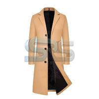 Manteau en laine pour homme de qualité supérieure, long manteau d'hiver, manteau en cachemire, vêtements de rue tendance, vêtements d'extérieur chauds, logo personnalisé, vente en gros