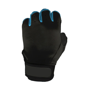 Gants de frappe de baseball en cuir à manchette courte bleu noir - Product Image 3