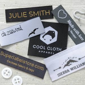 Vente en gros d'étiquettes personnalisées logo étiquette de vêtements de luxe pour marque étiquettes personnalisées étiquette de vêtement personnalisée pour vêtements étiquette tissée - Product Image 4